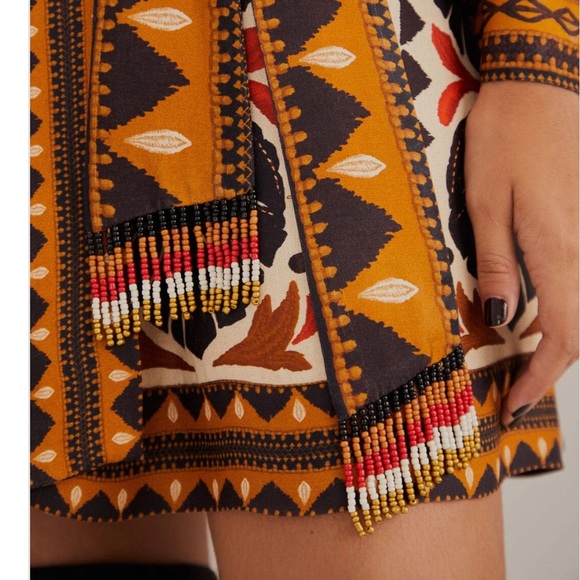 FARM Rio Tapestry Garden Multicolor V Neckline Mini Dress - Picture 5 of 12